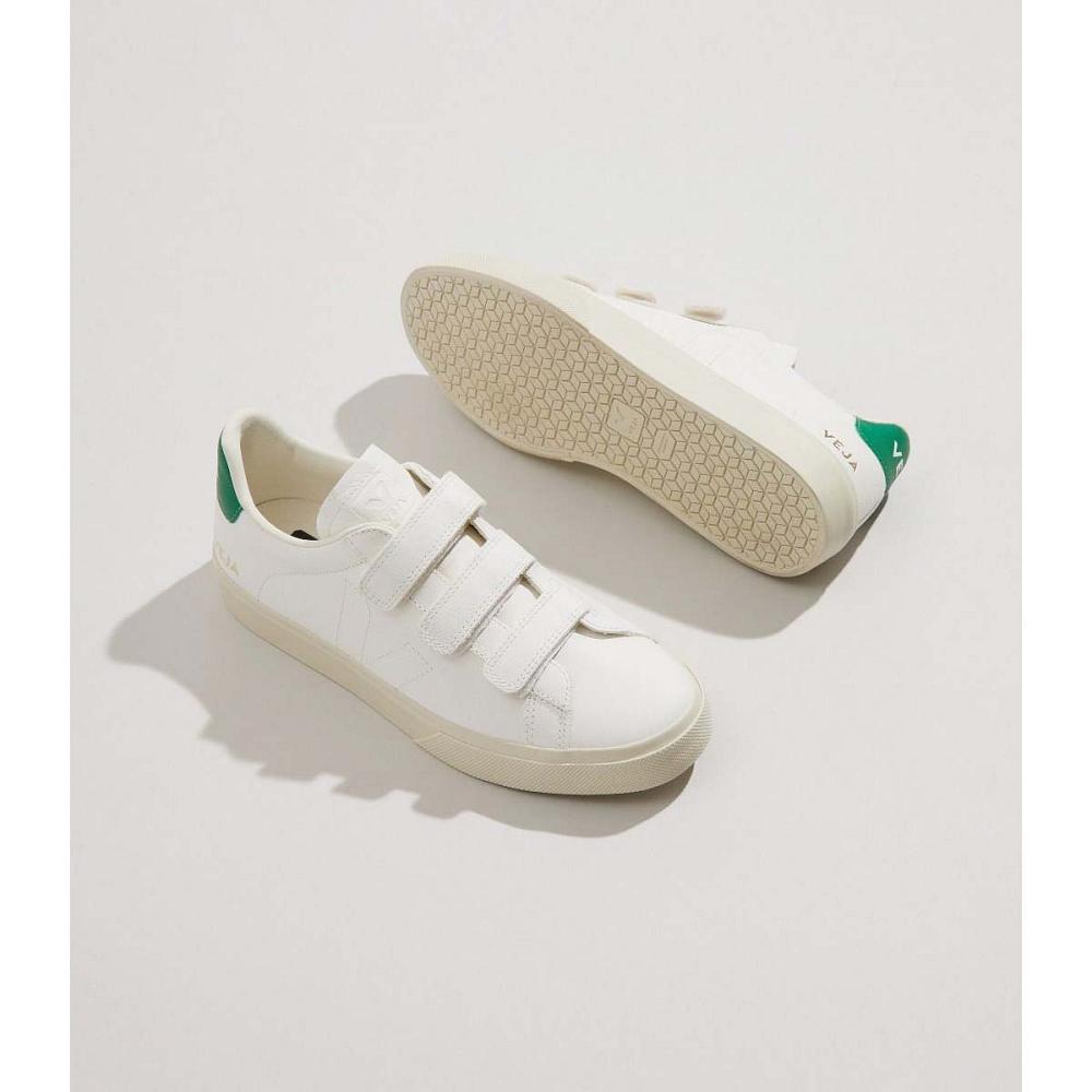 Veja RECIFE CHROMEFREE Men's Shoes White/Green | NZ 199CTV